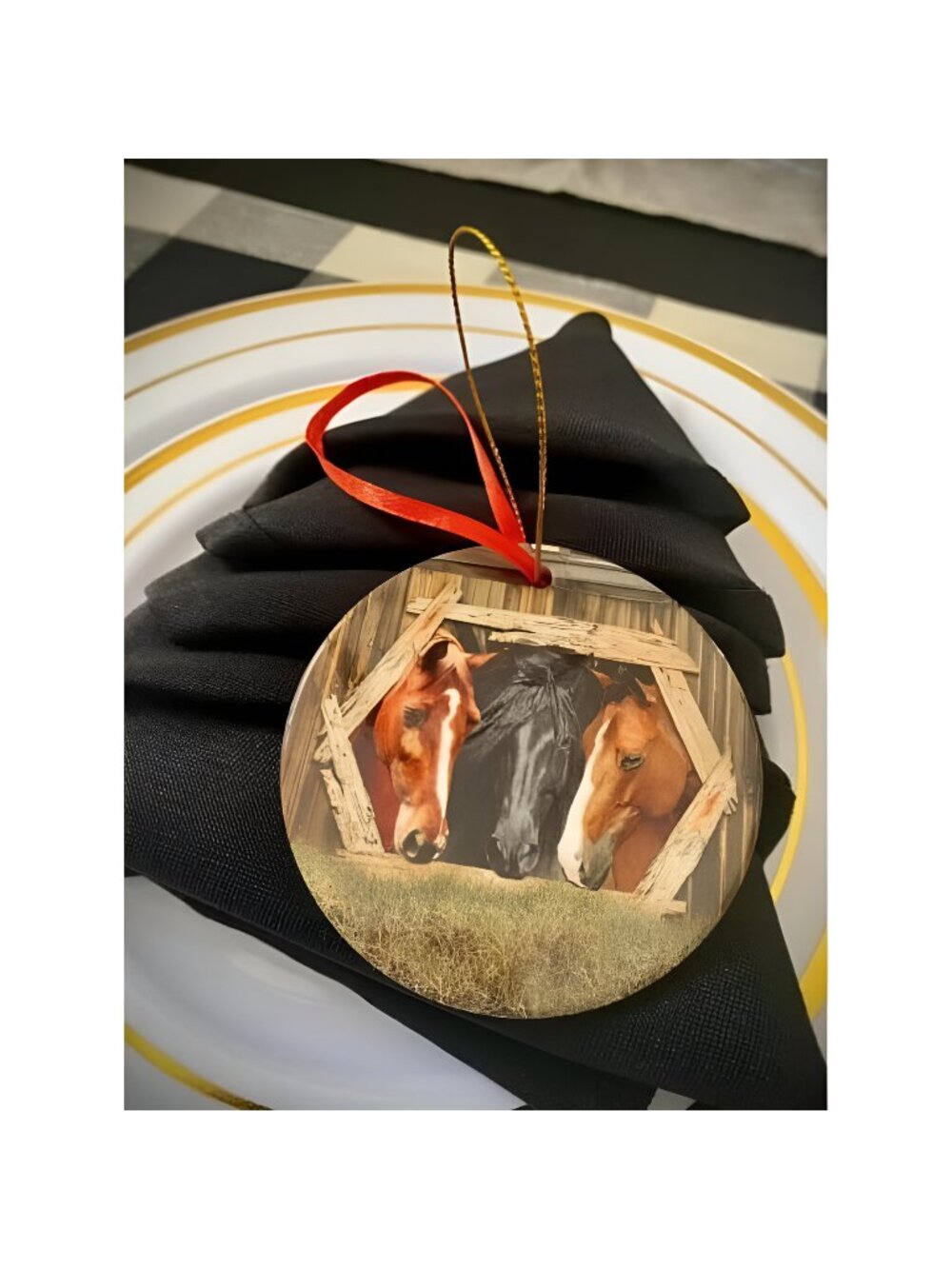 Farmhouse Horse Gifts for Women, Christmas Ornaments 2024 - Christmas